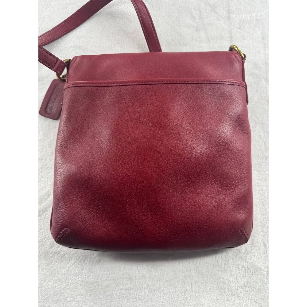 Coach Legacy 9592 Flap Crossbody Bag Women's Red Leather Messenger Handbag - Picture 15 of 16